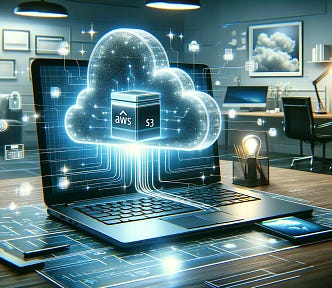 A modern, personal cloud computing concept focusing on Amazon’s AWS S3 service.