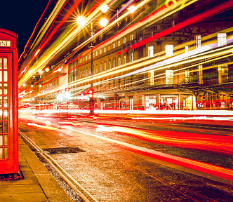 Phone booth with light streaks for speed — This Is The Fastest Way To Grow a Blog From 0 to 100,000 Views Per Month