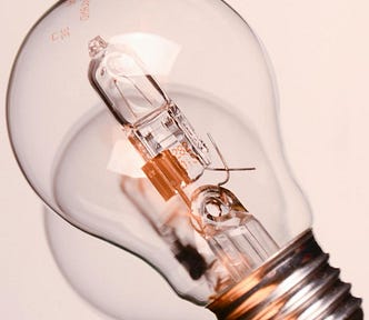 Close-up photo of a lightbulb.