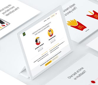 Tablets mockups with the interface of the project