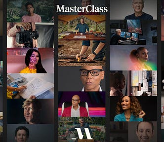 A collage of instructors at MasterClass.