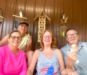 We have been blessed with so many wonderful friends in our travels. Chris and Helen were our RVICS leaders in Palacios, Texas. They held the Roving Volunteers in Christ’s Service reunion at their house in Mecosta, MI.