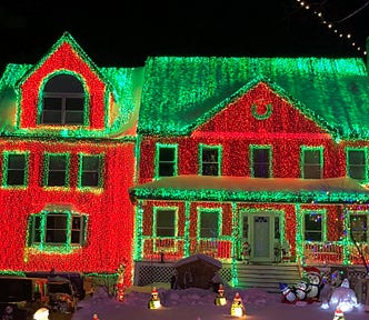 Christmas lights, Wilmington, Massachusetts