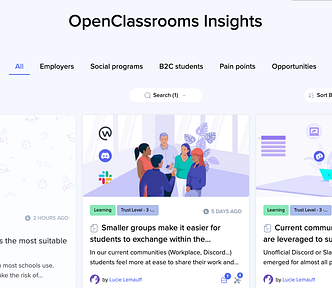 OpenClassrooms User Research Repository