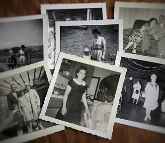 Black and white snapshots of my Mom.