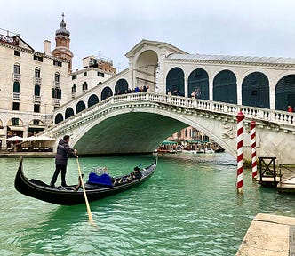 Venezia Gondola Rialto Bridge Italia