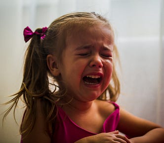 beautiful little girl, showing emotions