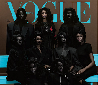 Vogue Magazine Cover Shoot February 2022. Author has no rights to image