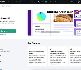Contentshake AI homepage
