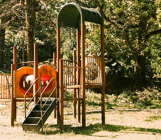 A rundown playground