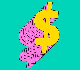 A dollar sign against a green background.