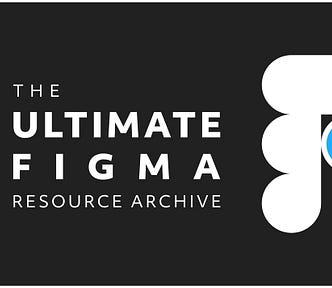 The words ‘The ultimate Figma resource archive’ in white over a black background