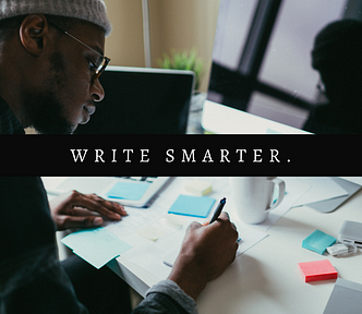 How to write on Medium article cover image. A Black person sitting in front of two monitors and writing on piece of paper. Learn how to write successfully on Medium.