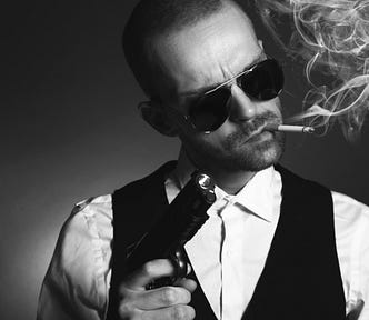 Barry TV Series: A man with a gun just like Barry in Barry TV Show smoking