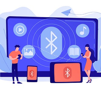 People sending files and documents via Bluetooth on mobile devices