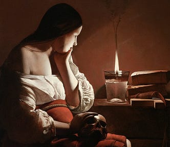 The Magdalen with the smoking Flame by Georges de la Tour