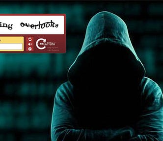 A background showing a captcha, and a person covered in a hoodie | Breaking captcha with machine learning