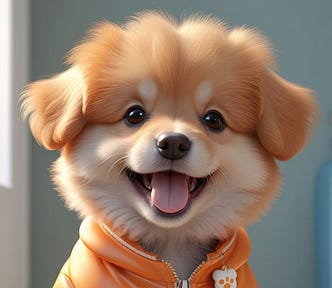 Picture of a smiley puppy