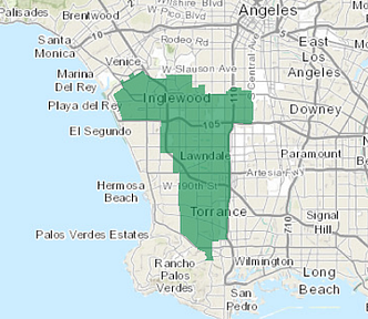 California’s 43rd Congressional District. Source: Wikimedia Commons in the public domain.