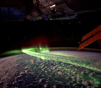 Aurora Australis as seen from the International Space Station in 2011.