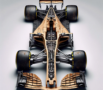F1 car made of wood.