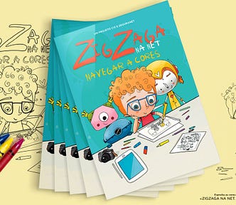 ZigZaga na Net — Navegar a Cores (livro para colorir, 2024)