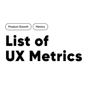 cover for list of UX Metrics