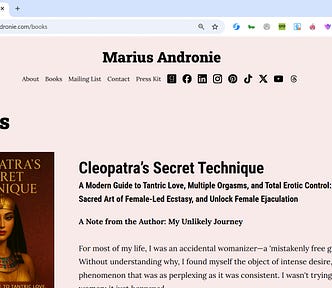Cleopatra’s Secret Technique | Marius Andronie | Author of The Off-Grid Survival Handbook & Biblical Financial Principles