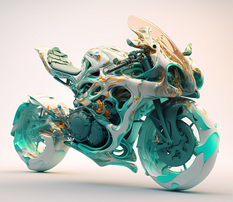 3D Motorbike created with Midjourney