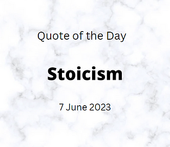 Stoicism Quote of the Day 7 June 2023, Image created by Ann Leach