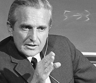 Engelbart practicing for the demo