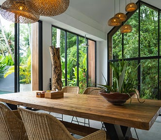 Interior look of villa in Bali