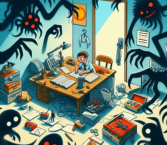 Short Story in Shadow, Summer, Work Horror