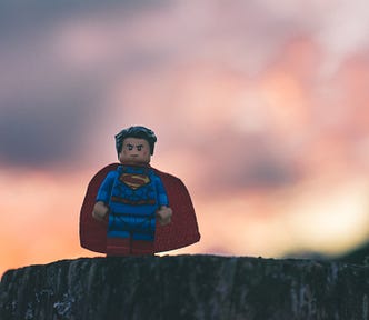 Lego character of superman