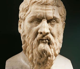 photo of a bust of Plato