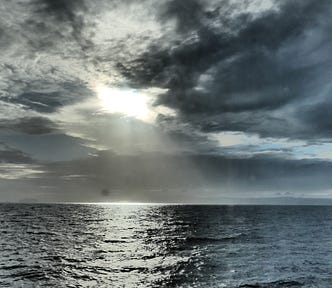 Covered day at sea.