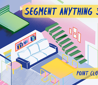 The Segment Anything Model for 3D Environments. We will detect objects in indoor spaces using 3D point cloud datasets. Credit goes to Mimatelier, the talented illustrator who created this image.