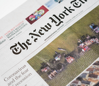 the New York Times paper version photo