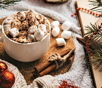 Cup of hot chocolate with marshmallows