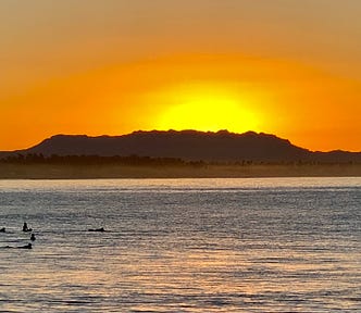 Sunrise over the mountains. Copyrighted by Mark Tulin.