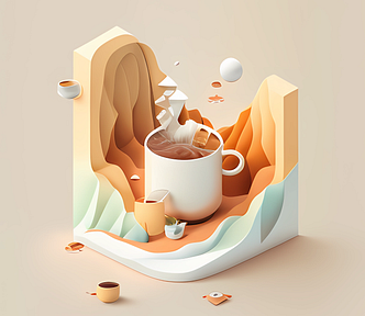 A cup of morning coffee, Midjourney AI Art