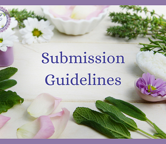 picture of herbs and flowers, text says submission guidelines