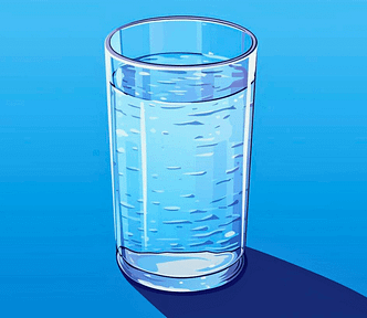 A glass of water.