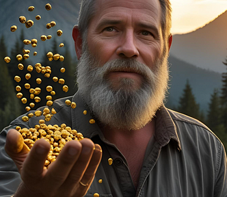 A man transforms his regrets into gold