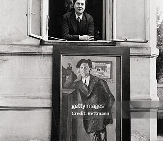 Berg Standing above Schoenberg’s Painting