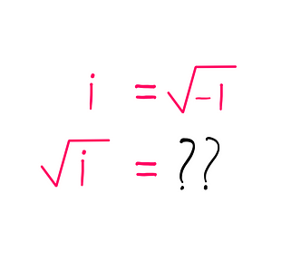 How To Really Calculate The Square Root Of i? —An image with the following text: i =√(-1); √i = ??