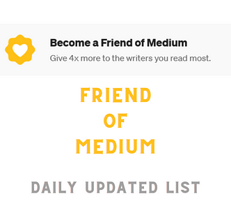 Friends of Medium list