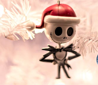 Christmas decoration in form of Jack Skellington