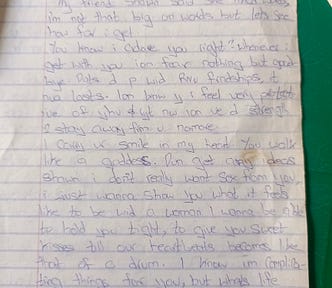 A handwritten letter