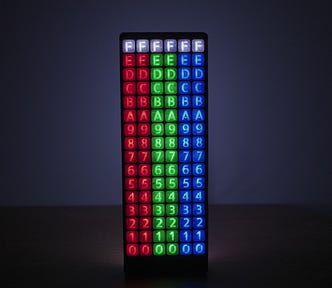FFFFFF: Full red, green and blue bathe the back wall in white light
